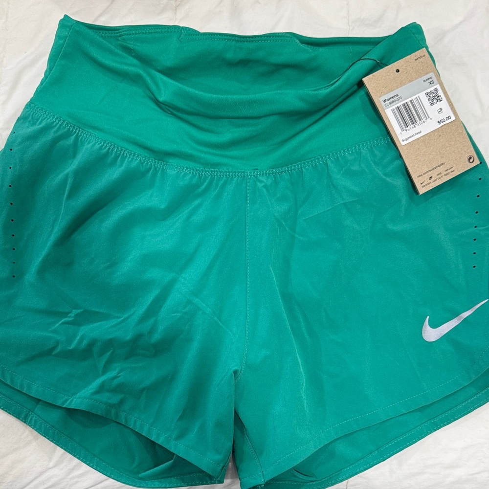 Nike Women's Teal Green Athletic Shorts - Dri-FIT